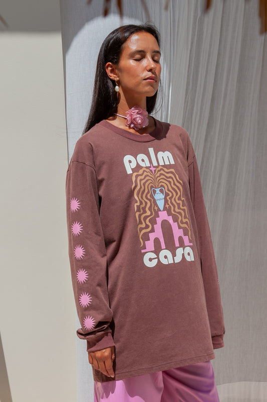 Berber T-Shirt | Brown - Long Sleeve