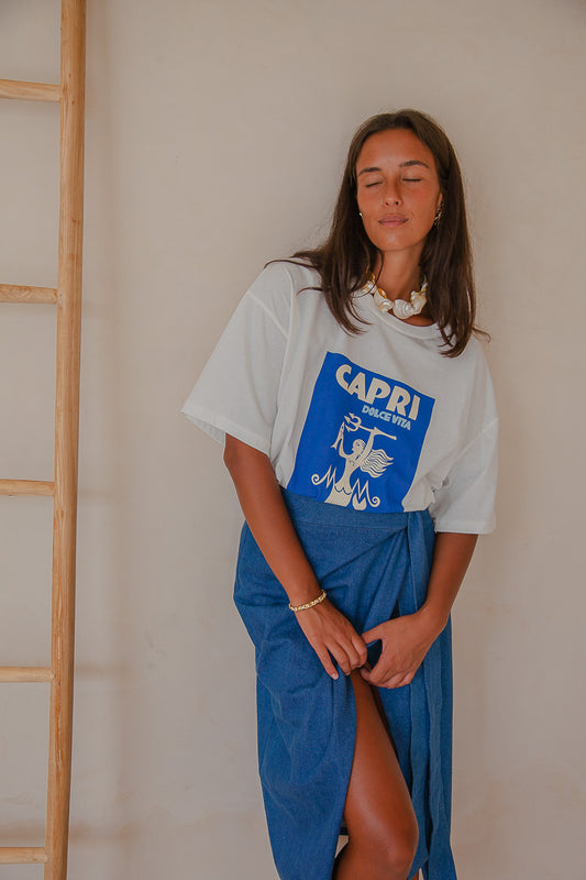 Anna Denim Wrap Skirt