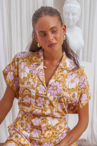 Leila Floral Shirt Dress Floral button down dress