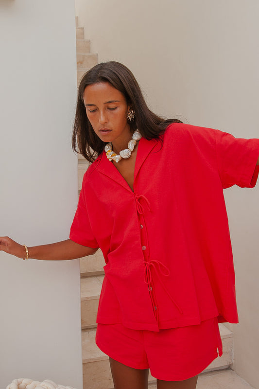 Ocean Blouse- Red