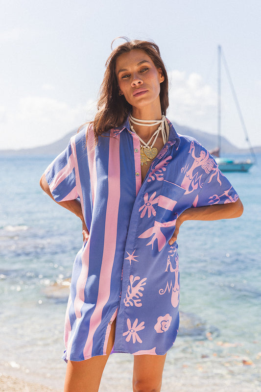 Sea Circus Shirt Dress