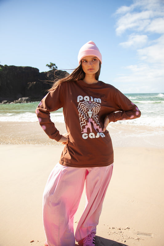 Berber T-Shirt | Brown Long Sleeve - W/S Pack of 5