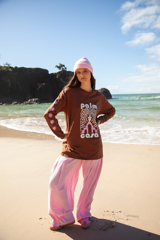 Berber T-Shirt | Brown Long Sleeve - W/S Pack of 5