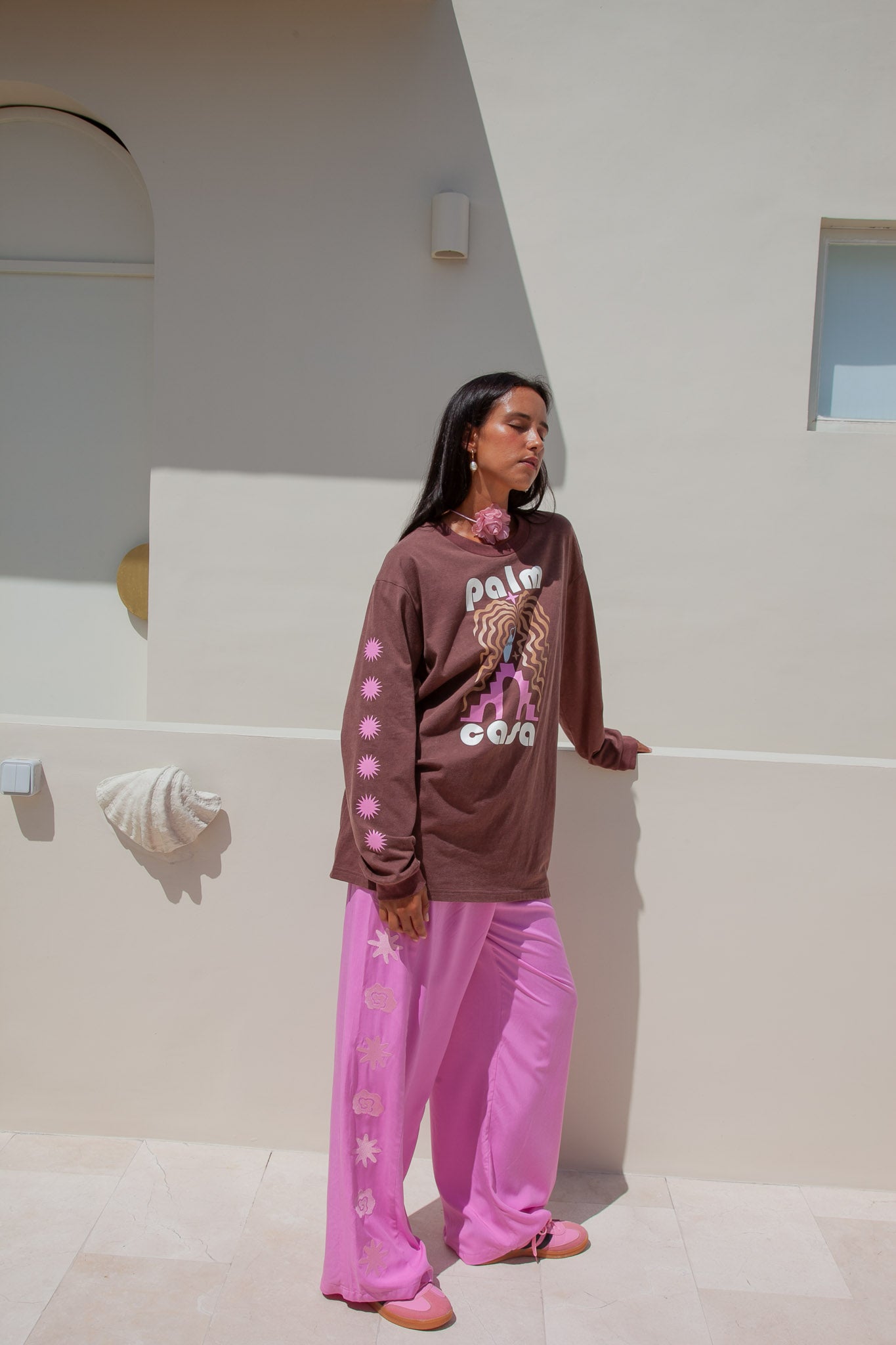 Berber T-Shirt | Brown - Long Sleeve