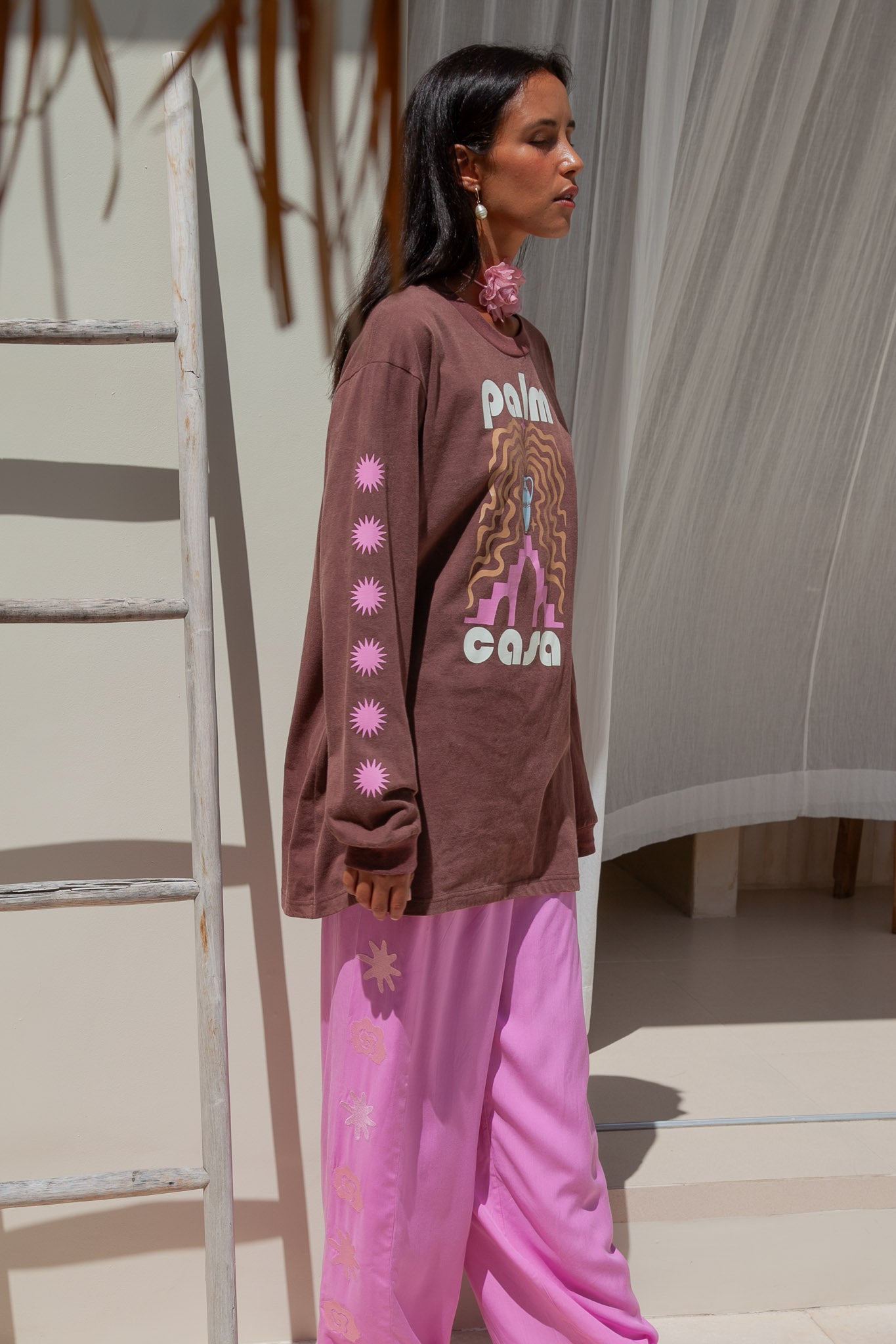 Berber T-Shirt | Brown - Long Sleeve