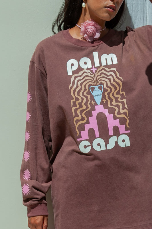 Berber T-Shirt | Brown - Long Sleeve
