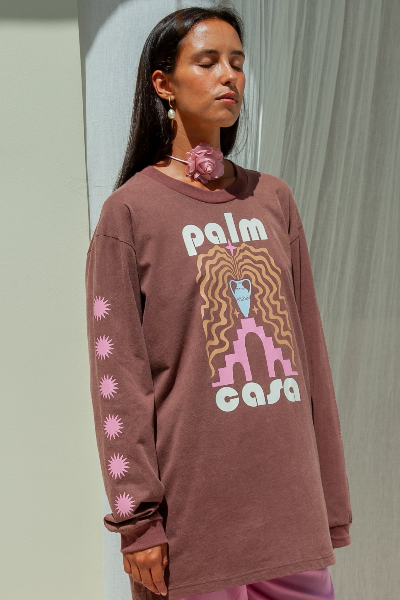 Berber T-Shirt | Brown - Long Sleeve