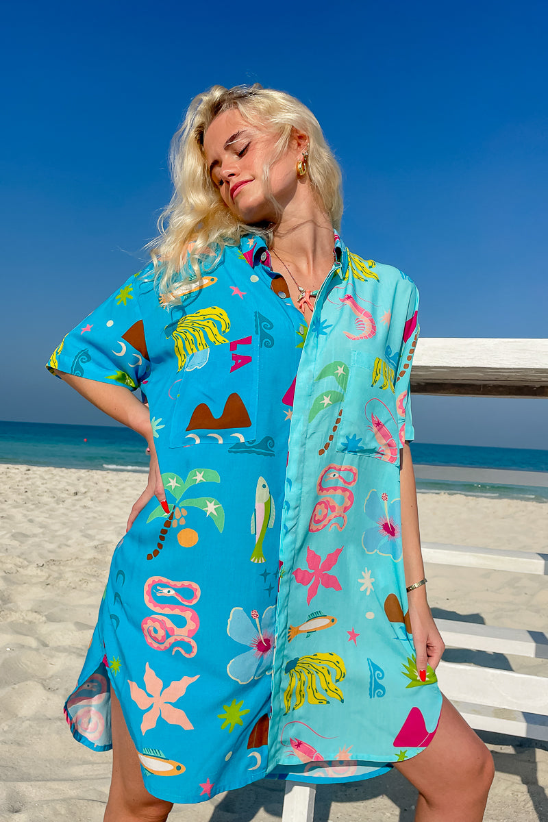 Hibiscus Dreams Shirt Dress - W/S Pack of 3