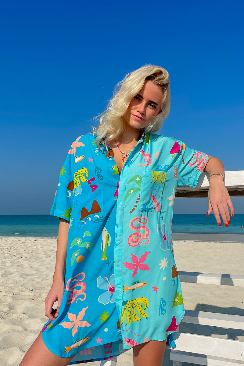 Hibiscus Dreams Shirt Dress - W/S Pack of 3