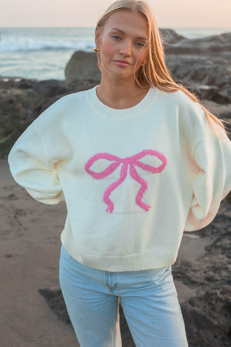 Bow Tie Crew Sweater - W/S Pack of 3