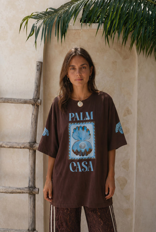 Clam Shell T-shirt - Brown