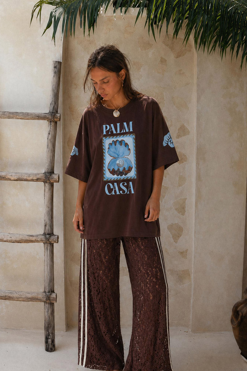 Clam Shell T-shirt - Brown | W/S Pack of 5