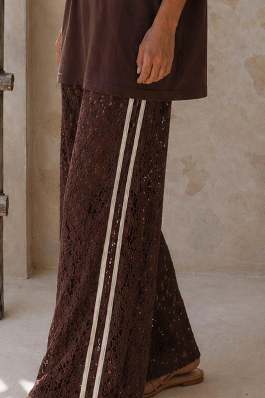 Sidewalk Lace Pants - Brown