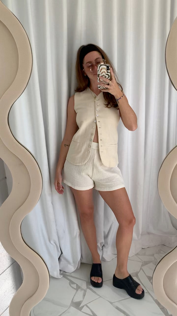 Jackie Vest- Cream