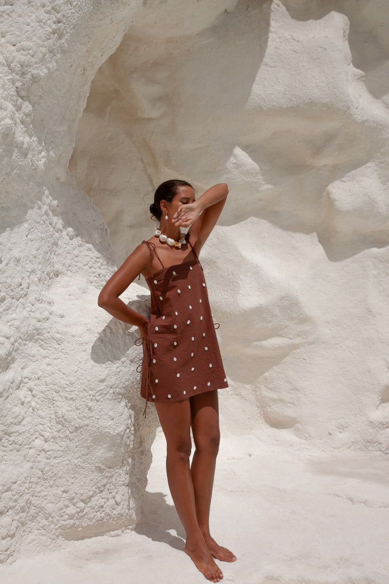 Dede Cowrie Shell Beaded Dress | W/S Pack of 5