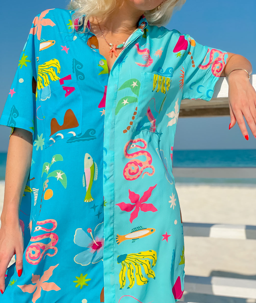 Hibiscus Dreams Shirt Dress - W/S Pack of 3