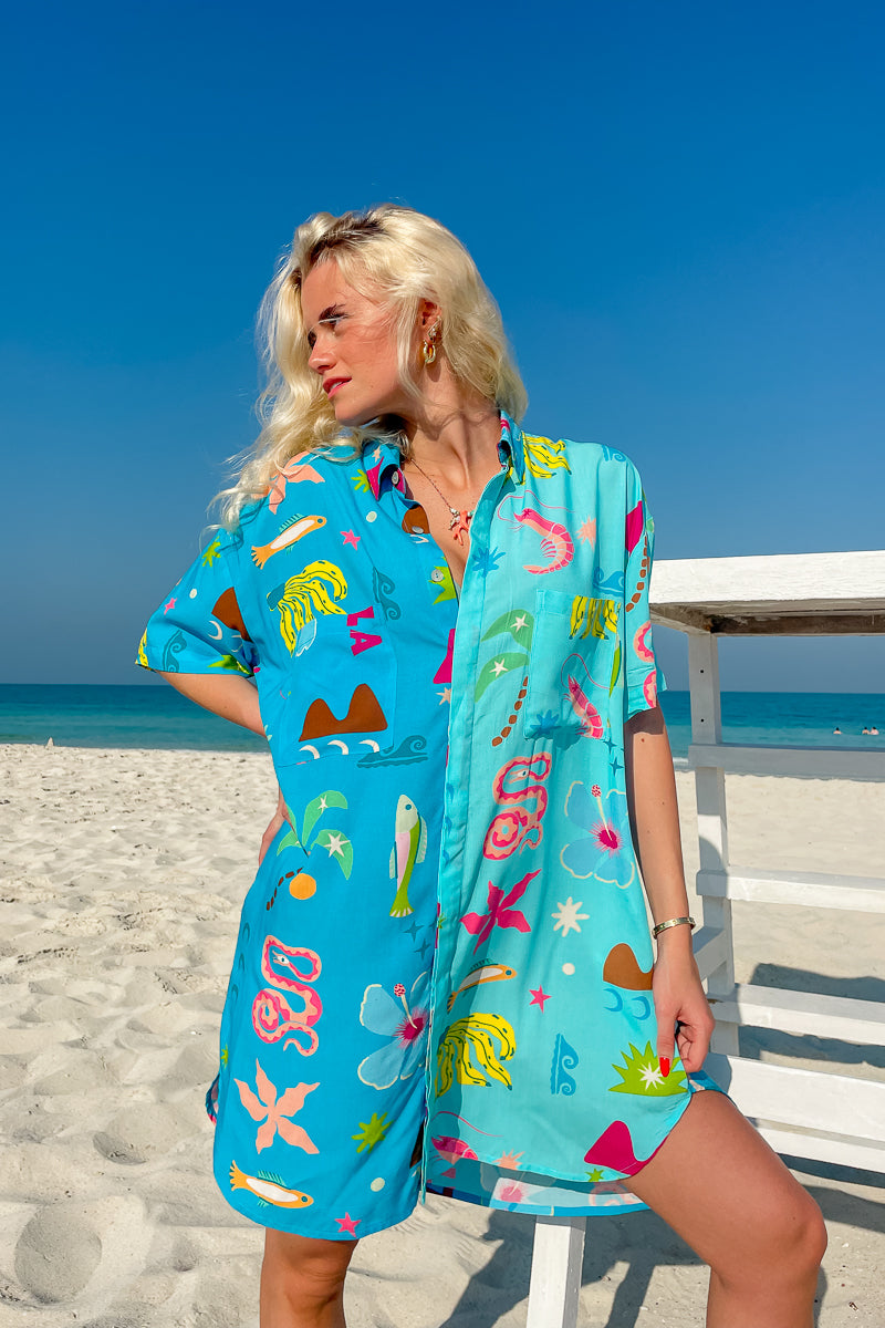 Hibiscus Dreams Shirt Dress - W/S Pack of 3