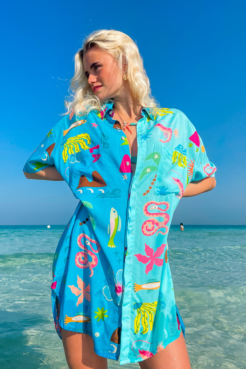 Hibiscus Dreams Shirt Dress - W/S Pack of 3