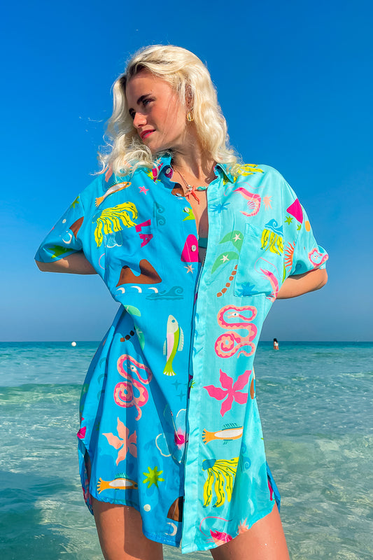 Hibiscus Dreams Shirt Dress - W/S Pack of 3