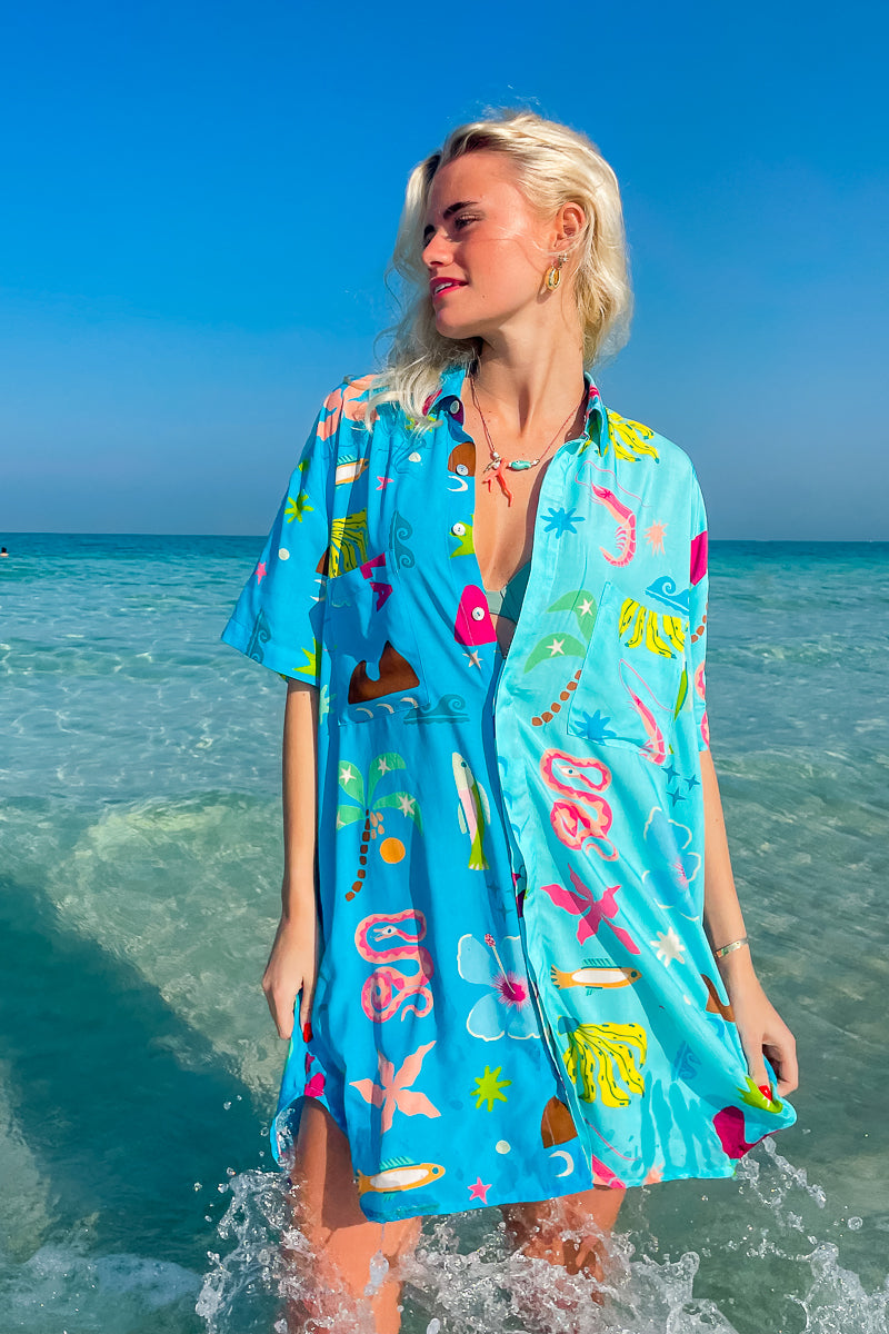 Hibiscus Dreams Shirt Dress - W/S Pack of 3