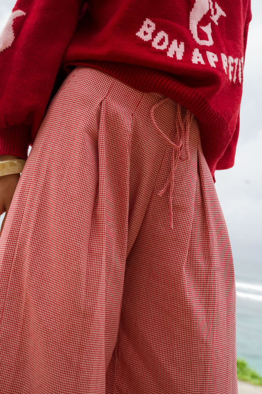 Bon Appetit Mermaid Knit Sweater - Deep Red