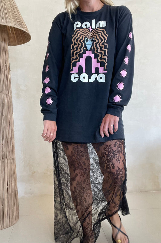 Berber T-Shirt | Vintage Black Long Sleeve - W/S Pack of 5