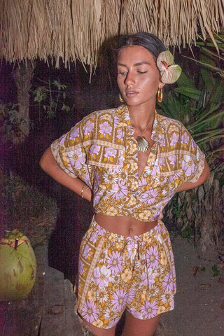 Leila Floral Print Shorts