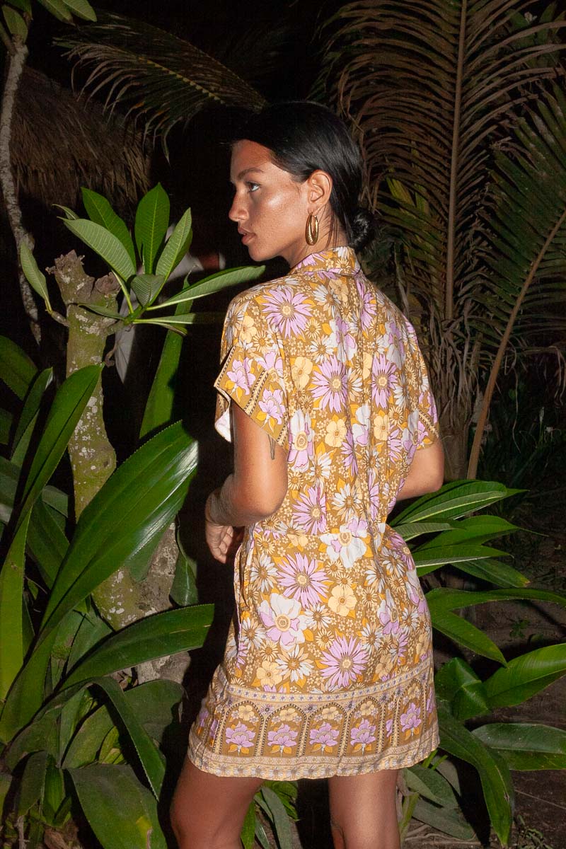 Leila Floral Shirt Dress Floral button down dress