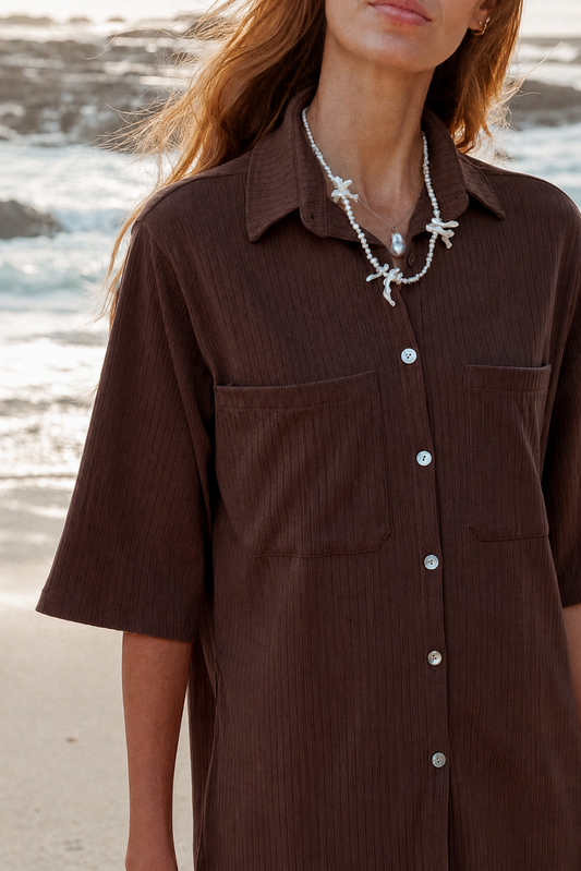 Luxe Knit Top - Brown