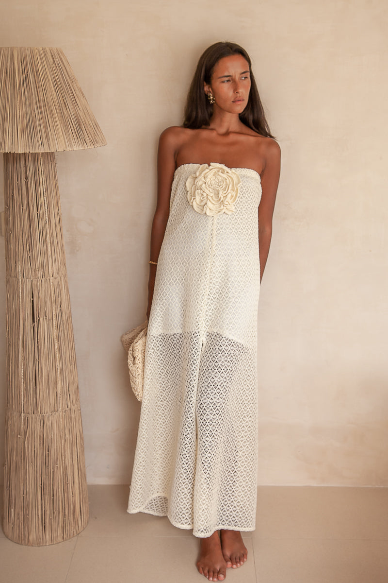 Maya Flower Lace Maxi