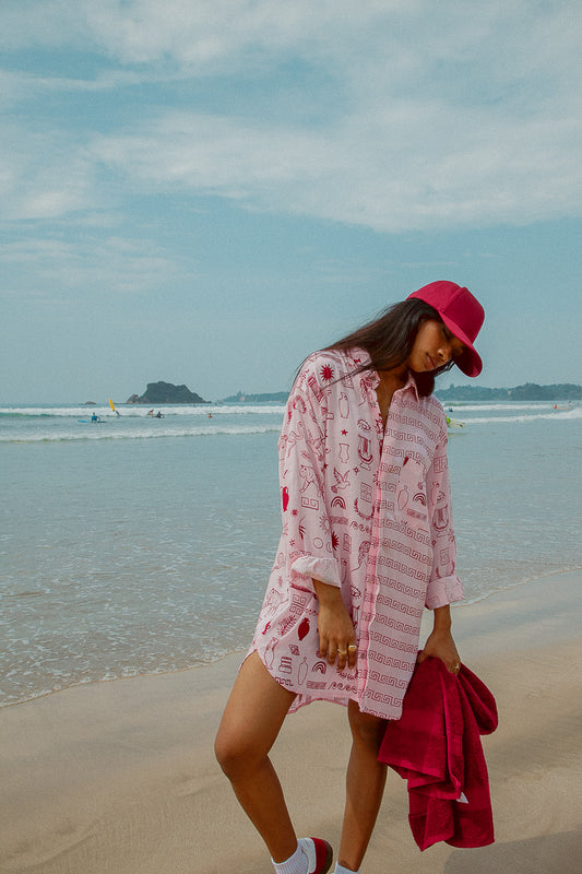 Milos Long Sleeve Shirt Dress