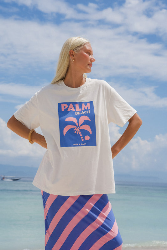 Palm Beach Postcards T-Shirt - Off-White | W/S Pack of 3