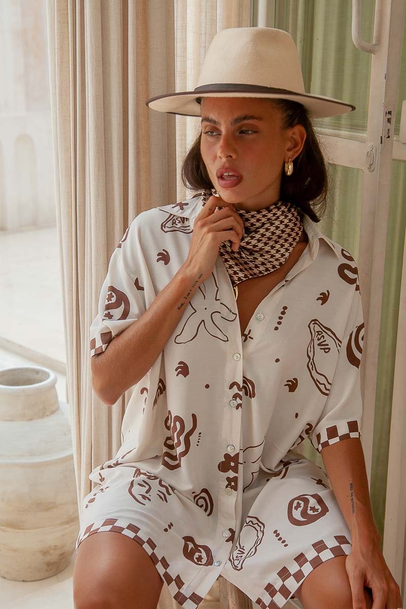 RSVP Shirt Dress- Cream