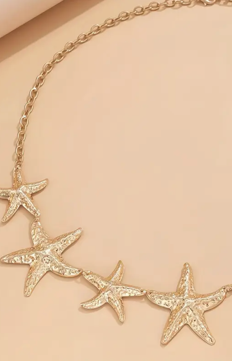 Gold Star-Fish Chain  Waist Belt
