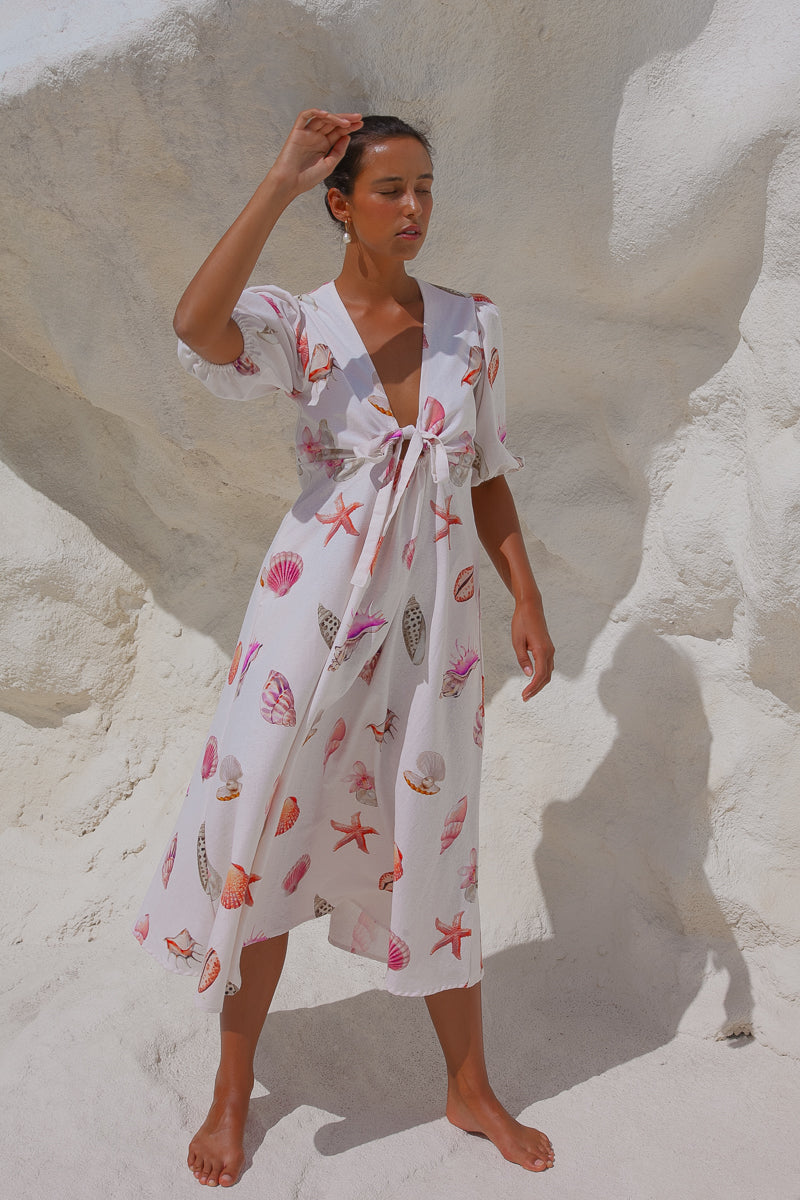 Corsica Shell Maxi Dress - White