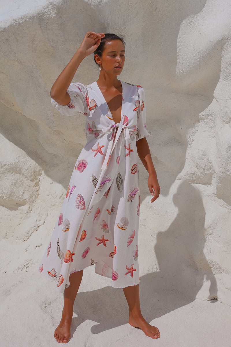 Corsica Shell Maxi Dress - White