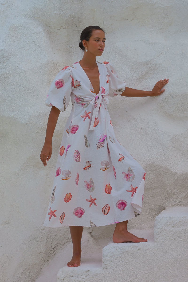Corsica Shell Maxi Dress - White
