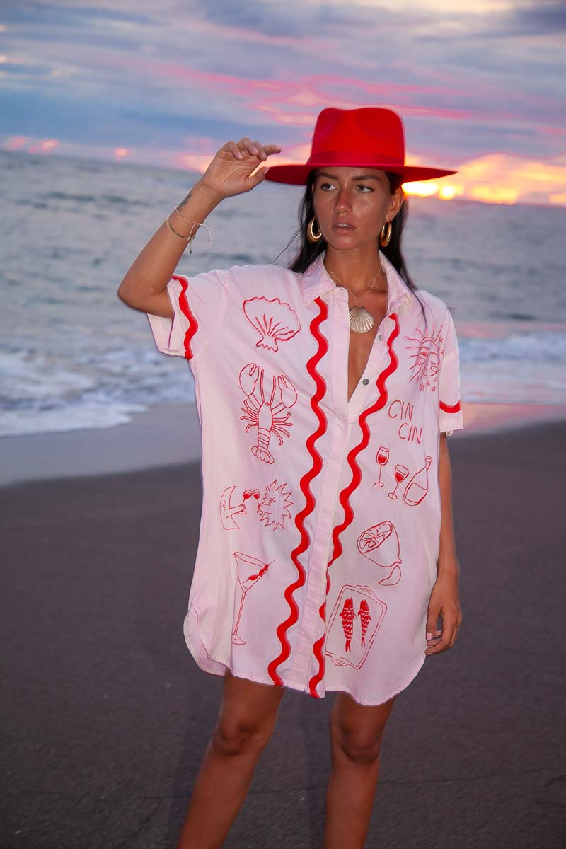 Wine Club Shirt Dress- W/S Pack of 4