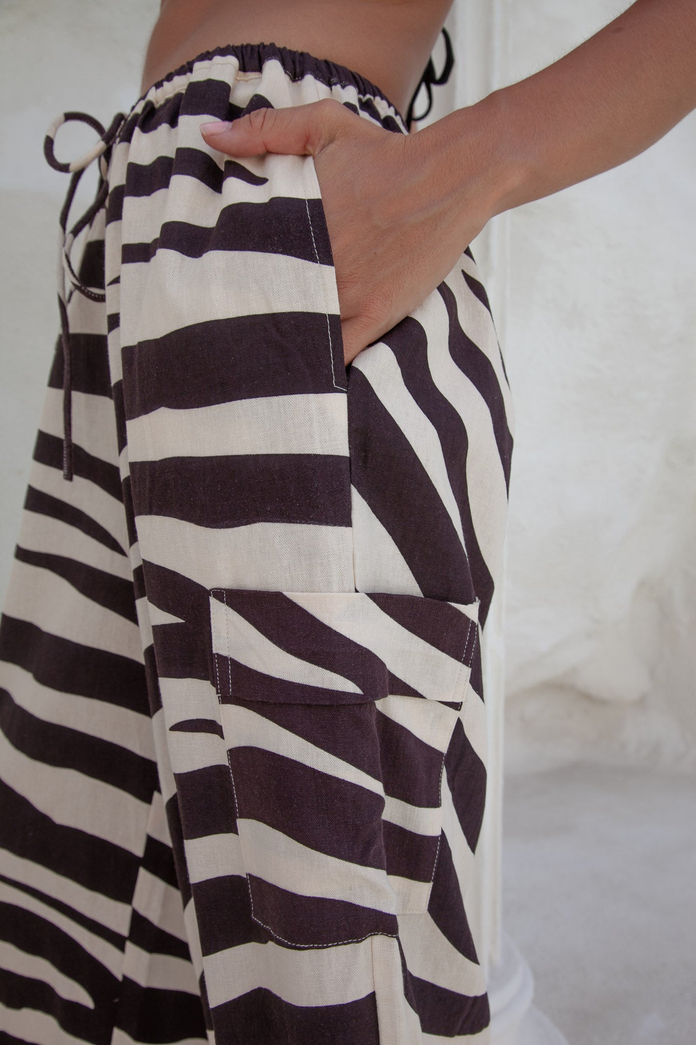 Sidewalk Zebra Linen Pants