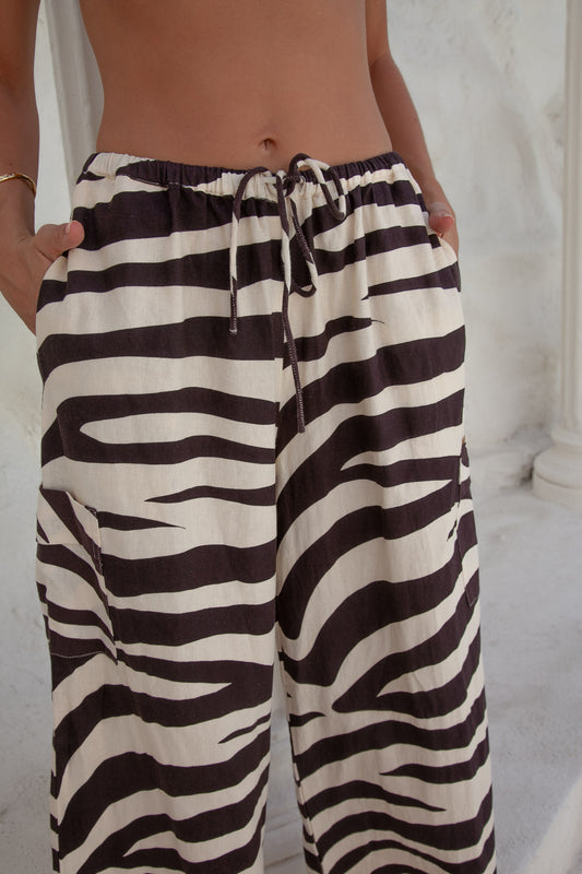 Sidewalk Zebra Linen Pants