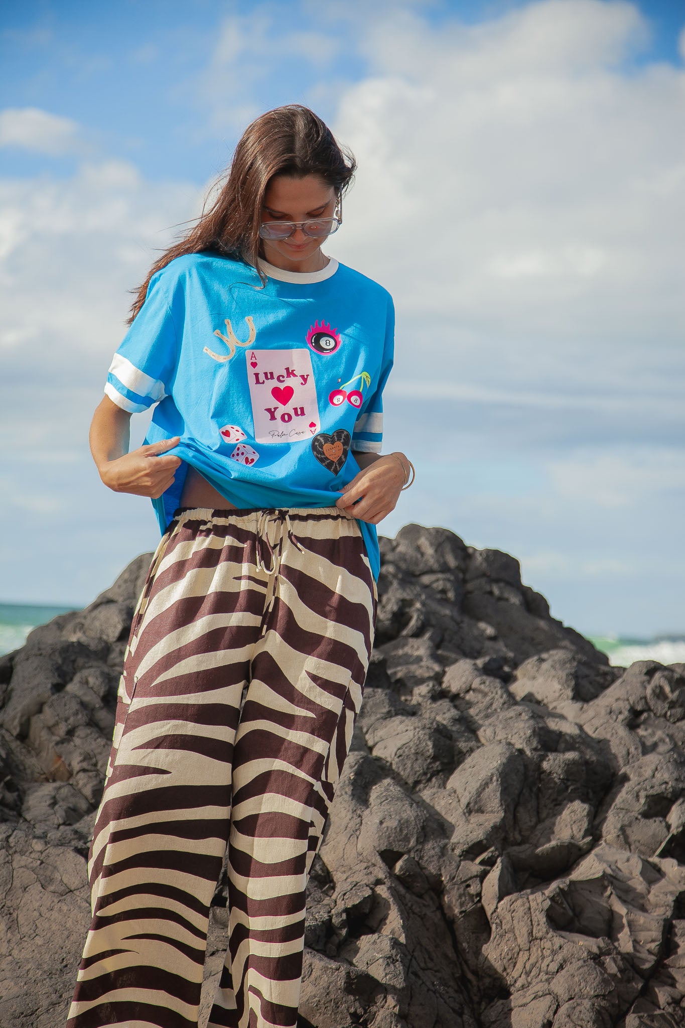 Sidewalk Zebra Linen Pants