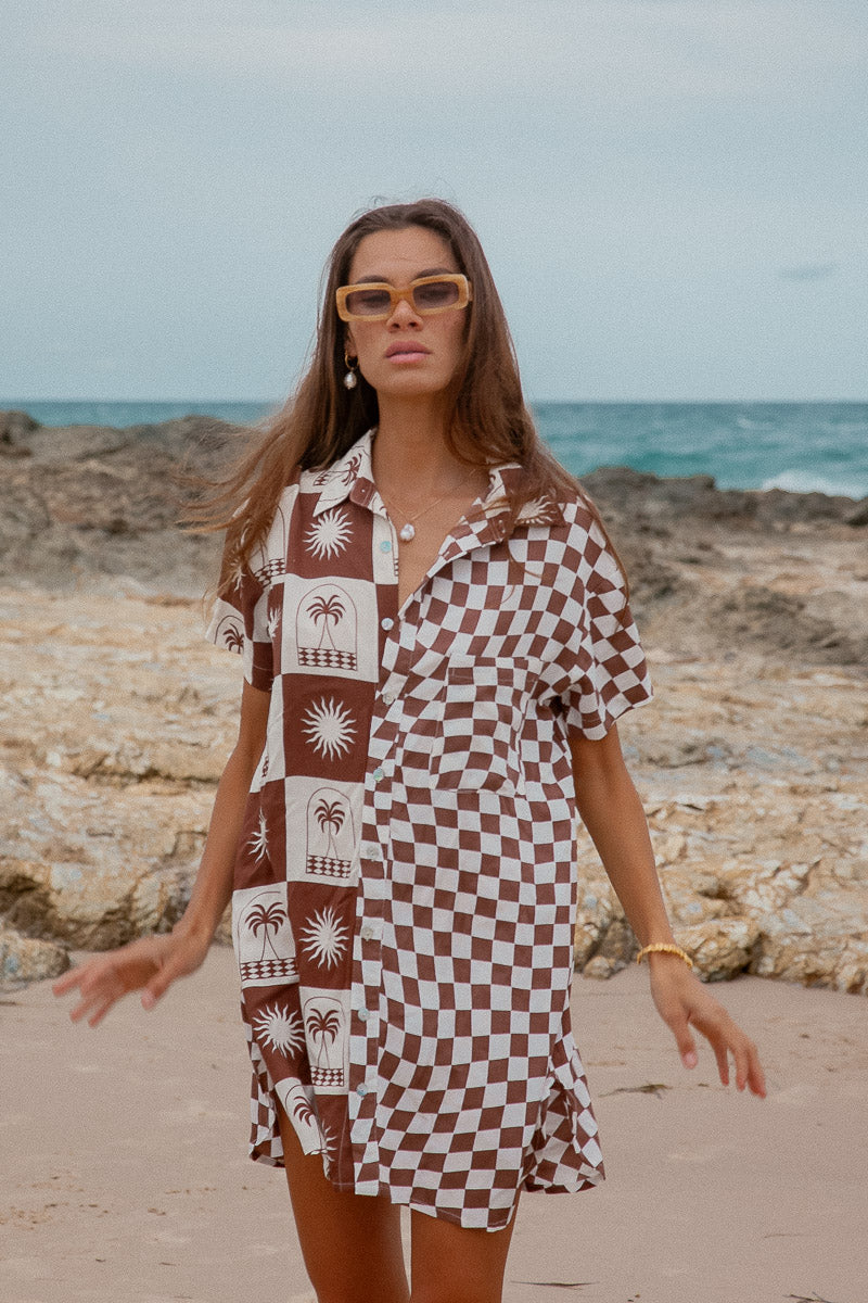 Palma Checkerboard  Shirt Dress- W/S Pack of 4
