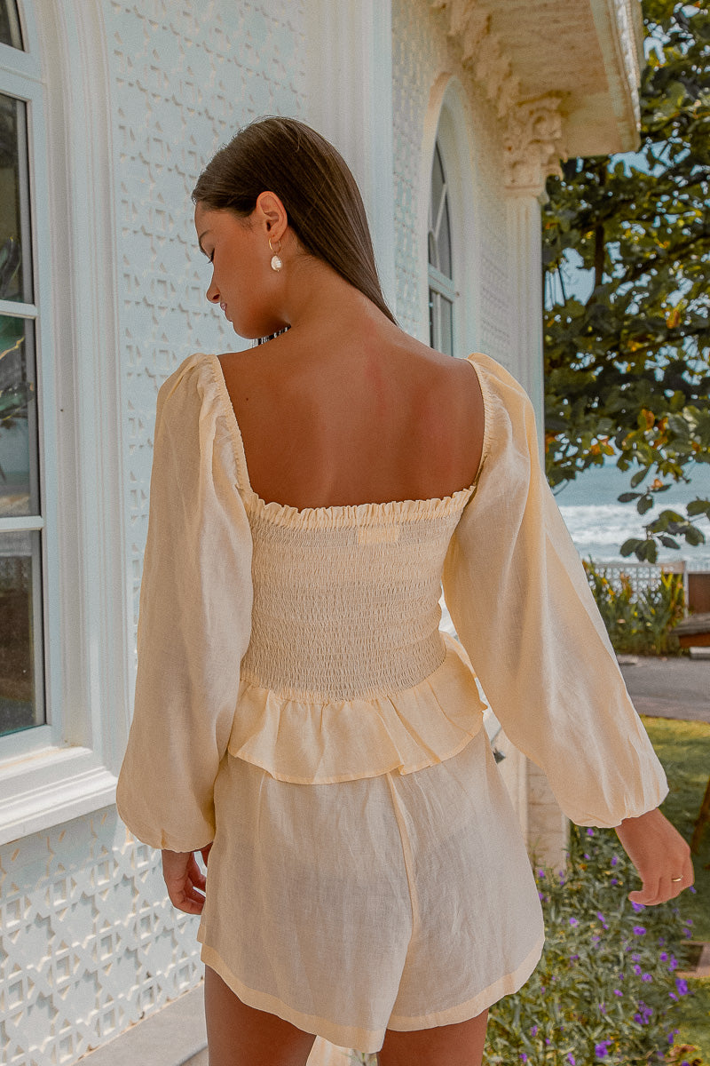 Montana Linen Playsuit Butter-W/S Pack of 5