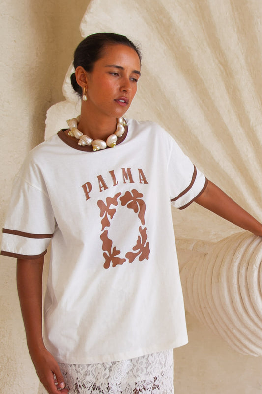 Palma Garden T-shirt  Brown - W/S Pack of 5