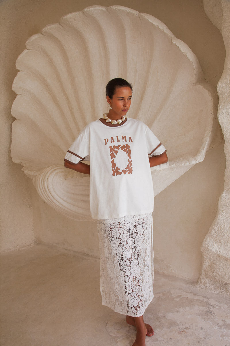 Palma Garden T-shirt  Brown - W/S Pack of 5