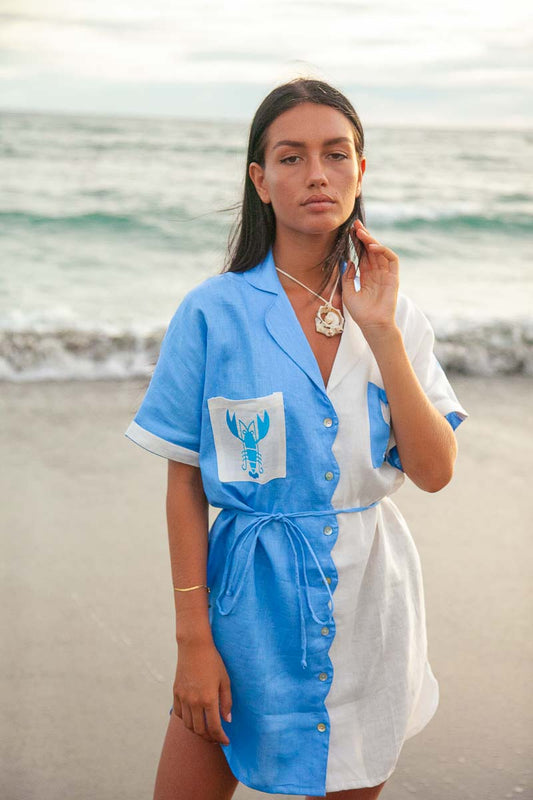 Lobster Linen Dress