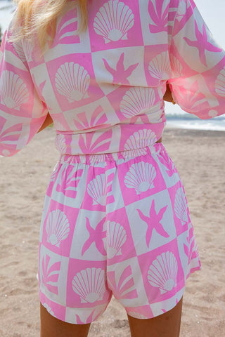 Vanuatu Shorts - Pink womens pink beach shorts