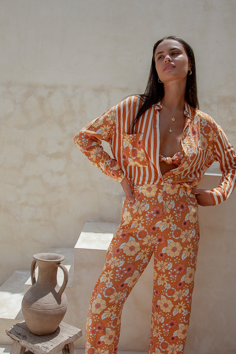 Happy Dance Pants Floral bohemian pants