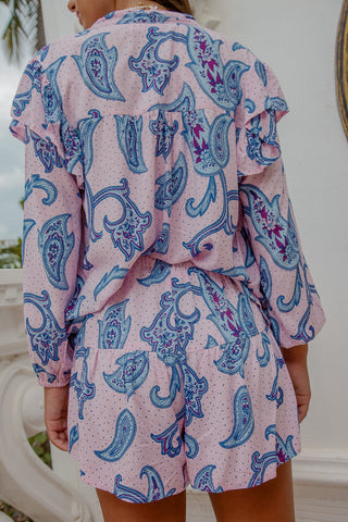 Oasis Blouse Womens Pink paisley print blouse
